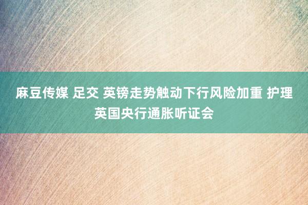 麻豆传媒 足交 英镑走势触动下行风险加重 护理英国央行通胀听证会