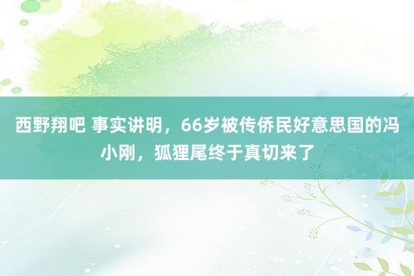 西野翔吧 事实讲明，66岁被传侨民好意思国的冯小刚，狐狸尾终于真切来了