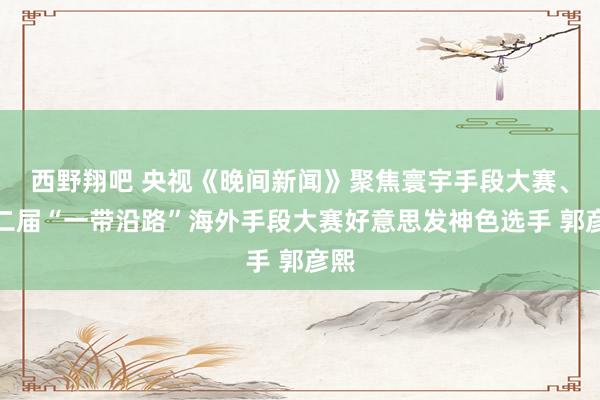 西野翔吧 央视《晚间新闻》聚焦寰宇手段大赛、第二届“一带沿路”海外手段大赛好意思发神色选手 郭彦熙