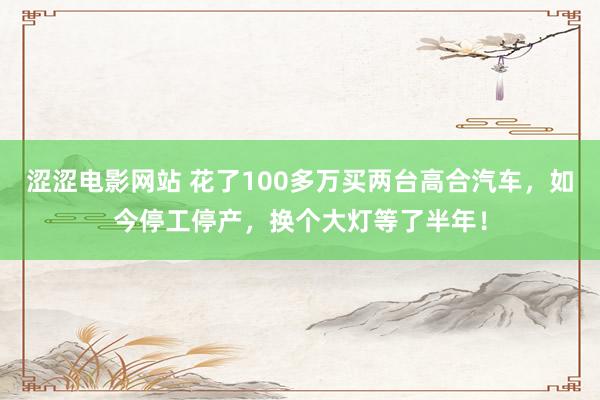 涩涩电影网站 花了100多万买两台高合汽车，如今停工停产，换个大灯等了半年！