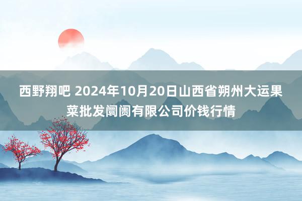 西野翔吧 2024年10月20日山西省朔州大运果菜批发阛阓有限公司价钱行情