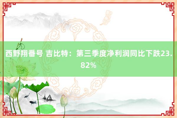 西野翔番号 吉比特：第三季度净利润同比下跌23.82%