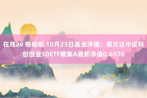 在线av 啪啪啦 10月23日基金净值：易方达中证科创创业50ETF辘集A最新净值0.6976