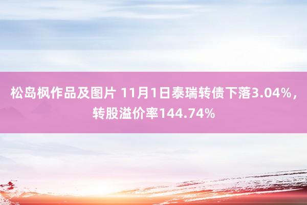 松岛枫作品及图片 11月1日泰瑞转债下落3.04%，转股溢价率144.74%