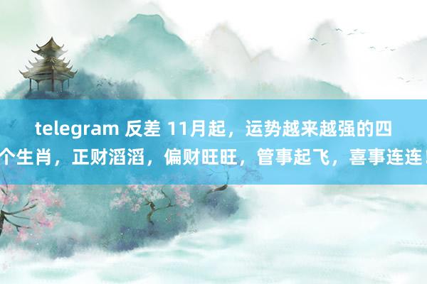 telegram 反差 11月起，运势越来越强的四个生肖，正财滔滔，偏财旺旺，管事起飞，喜事连连！