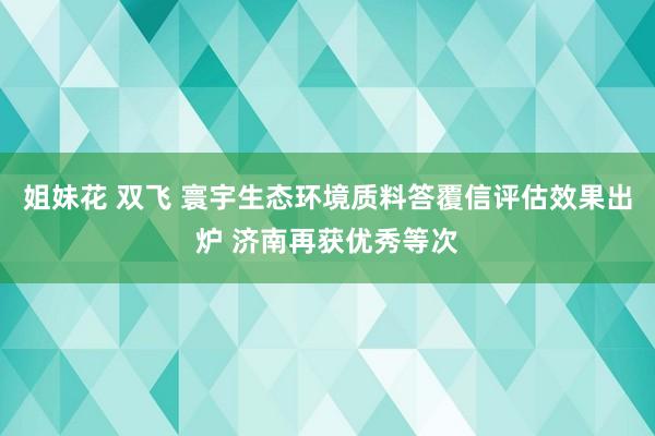 姐妹花 双飞 寰宇生态环境质料答覆信评估效果出炉 济南再获优秀等次