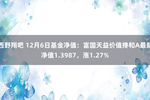 西野翔吧 12月6日基金净值：富国天益价值搀和A最新净值1.3987，涨1.27%