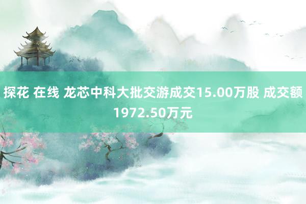 探花 在线 龙芯中科大批交游成交15.00万股 成交额1972.50万元