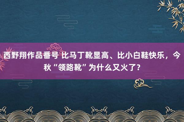 西野翔作品番号 比马丁靴显高、比小白鞋快乐，今秋“领路靴”为什么又火了？