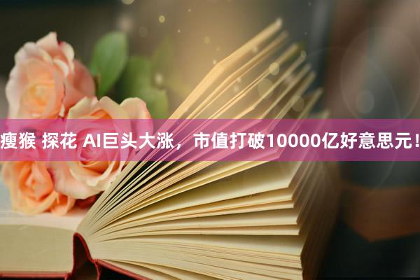 瘦猴 探花 AI巨头大涨，市值打破10000亿好意思元！