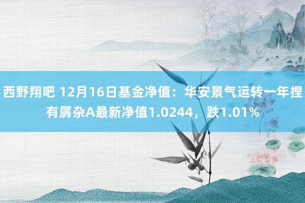 西野翔吧 12月16日基金净值：华安景气运转一年捏有羼杂A最新净值1.0244，跌1.01%