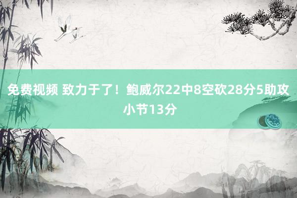 免费视频 致力于了！鲍威尔22中8空砍28分5助攻 小节13分