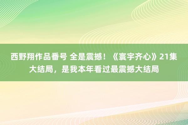 西野翔作品番号 全是震撼！《寰宇齐心》21集大结局，是我本年看过最震撼大结局