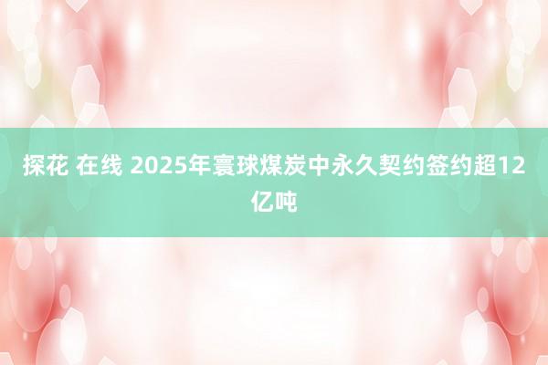 探花 在线 2025年寰球煤炭中永久契约签约超12亿吨