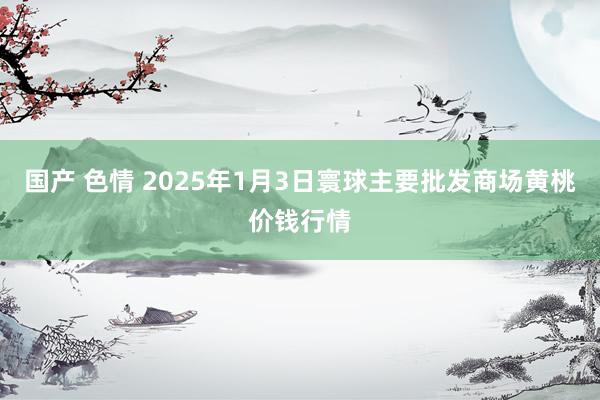 国产 色情 2025年1月3日寰球主要批发商场黄桃价钱行情