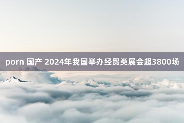 porn 国产 2024年我国举办经贸类展会超3800场